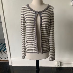 Banana Republic Metallic Striped Cardigan
